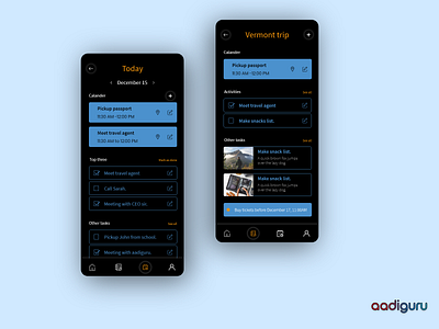Task Management- Mobile App aadiguru management app mobile app mobile app design mobile ui modern neumorphic neumorphism skeuomorphic skeuomorphism task app trends 2020 ui ux design user experience user interface