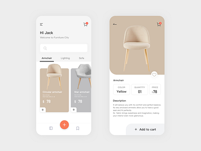 A Furniture Mall App app ui