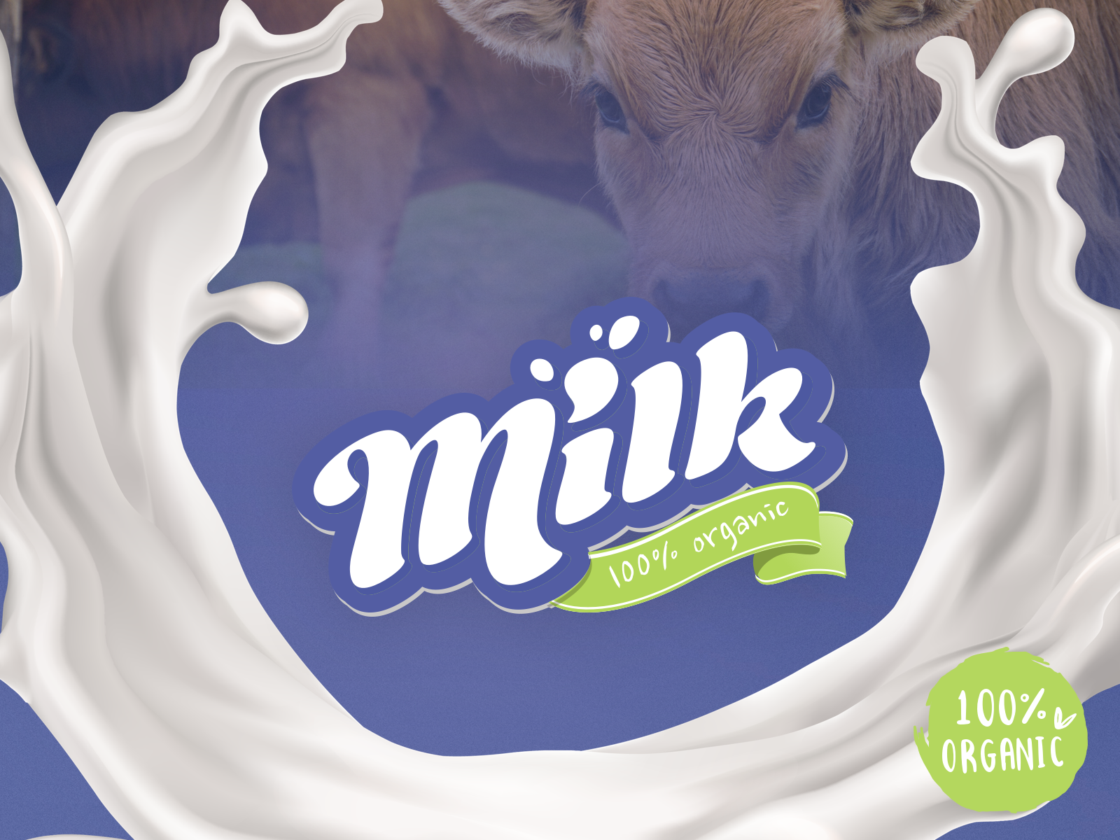 Milk Organic Logo by Maxim Ivanov on Dribbble