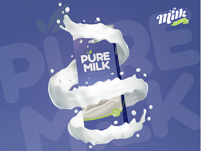 Pure Cow Milk Package Design