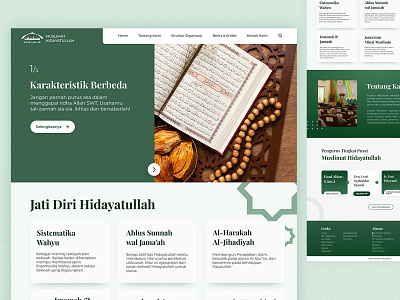 Website Design for Woman Islamic Organization coorporate formal green green website islam islamic landing page redesign web design website woman