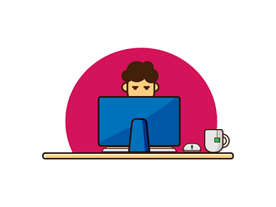 Programmer adobe illustrator debut hello dribbble icon illustration programmer programming vector