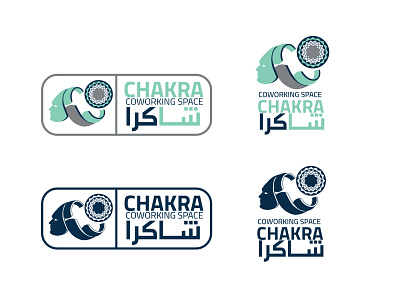 Cowork Space arabic brand branding chakra concept corporate cowork coworking design energy identity illustration logo typography web