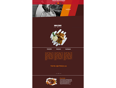 Restaurant Landing Page branding food identity resturant webbuild webdesign websites