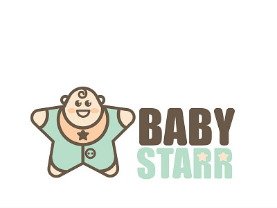 Baby Star art baby child kids logo mascot star