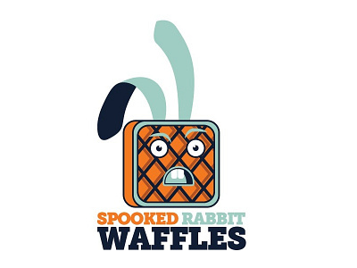 Spooked Rabbit app art beverage brand branding corporate design dish flat identity illustration logo rabbit spooked typography ux vector waffles web