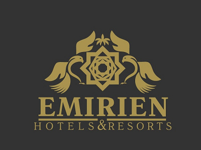 Emirien Hotel emirates falcon hawk hotel logo luxury palm resorts uae