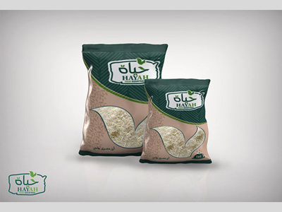 Hayah Packaging arabic brand food leaf life logo package packaging rice vector