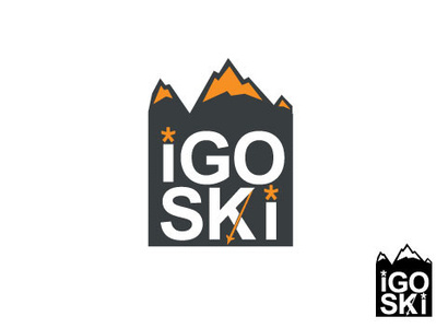 I Go Ski art brand branding corporate design icon identity illustration logo ski snow typography ui vector web