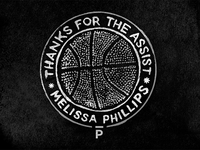 Basketball Stamp basketball debut dribbble lettering pupila thanks