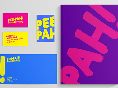 Peepah! branding colorful logo sound design sounds stationery typography