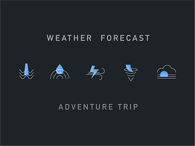 WEATHER ADVENTURE design flat icon illustration ui vector 插图