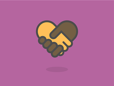 Handshake diversity friends friendship hands handshake heart icon illustration illustrations inclusion line love together vector