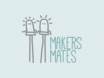 Makers Mates drawing line logo sketch