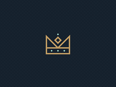 a crown crown geometric gold icon line