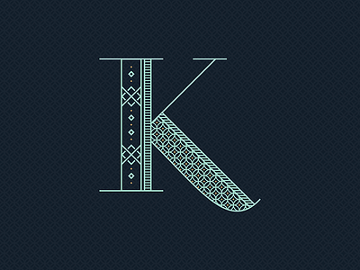 a letter k letter ornament