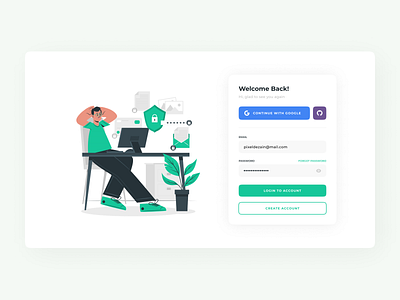 Minimal Authentication UI clean concept design figma illustraion inspirations login minimal product design simple ui ui kit ux web web design website