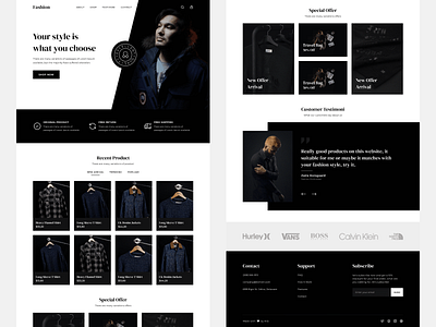 Clothing Store Landing Page UI brand clean clothing concept design fashion figma inspiration landing page minimalist mockup product design simple store templates uikit uiux web webdesign wireframe