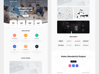 Digital Agency Web Landing Page UI