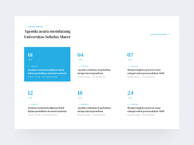 Agenda Section UI agenda card clean concept design figma minimal mockup section ui ux web web design website