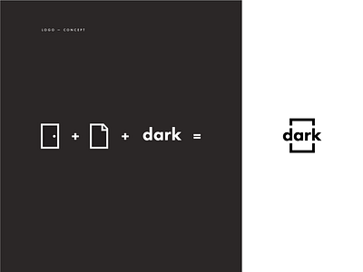 DARK Logo Concept branding flat geometric identity lockup logo logodesign logomark logos visual identity