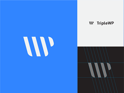 TripleWP branding design geometric icon identity lockup logo logodesign logomark mark minimal visual identity wip
