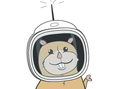Space Hamster hamster illustration space helmet vector