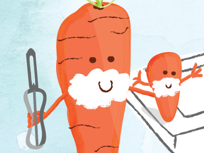Carrot Shaving illustration illustrator