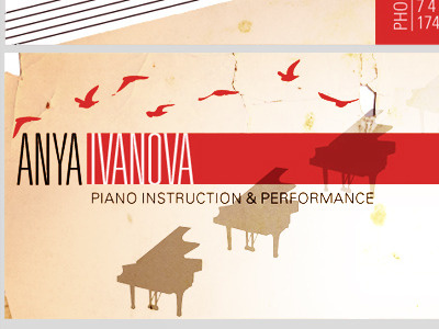 Pianist Business card Back