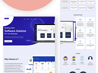 Software technology website landing page
