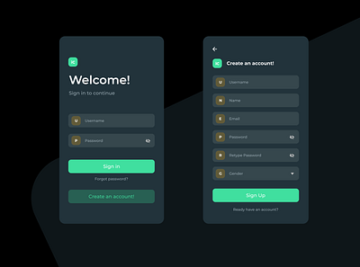 Login and Register @daily ui @design @signin @ui @uxdesign