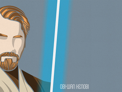 Obi Wan Kenobi fanart illustration light saber obi wan kenobi star wars starwars vector