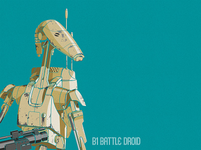 B1 Battle Droid 2d droid fanart illustration star wars starwars vector