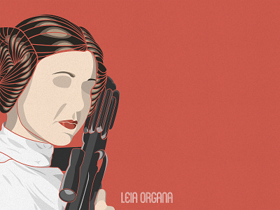 Leia Organa 2d fanart illustration star wars starwars vector