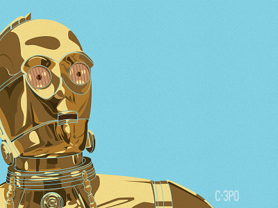 C 3PO 2d droid fanart illustration star wars starwars vector vector art