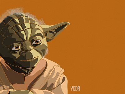 Yoda 2d fanart illustration star wars starwars vector vector art