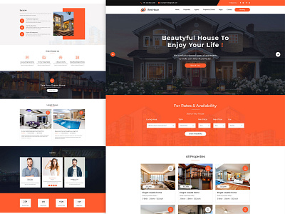 Rent House Home Page Design