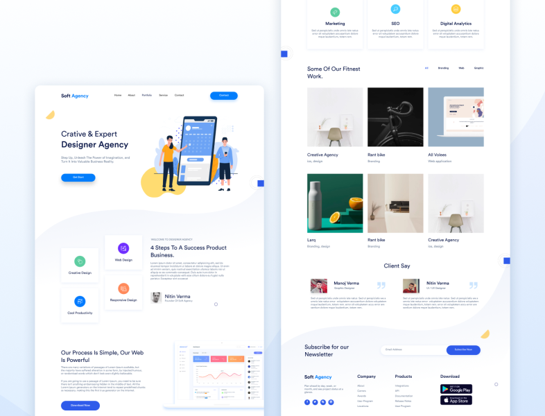 Creative Agency website Design by Nitin verma on Dribbble