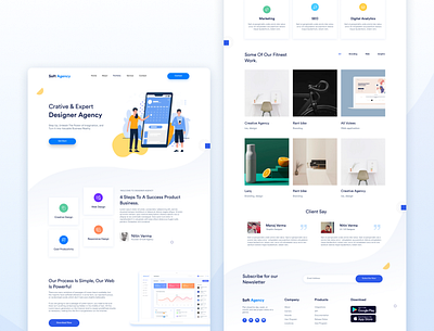 Creative Agency website Design agency branding agency landing page agency website app app design creative website dashboard ui design icon landing page typography ui web website website design