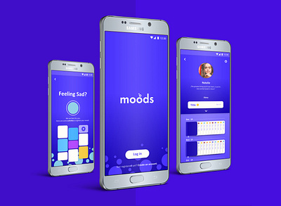 Moods Diary app branding design ui ux