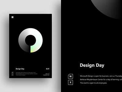 Microsoft Design Day - Poster black branding clean concept dark design gradient holographic icon light microsoft minimal poster typography vector