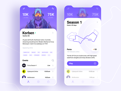 Mobile gaming - App concept