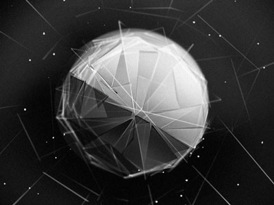 HEX Object ashthorp blackandwhite design drawing hex noise particles photoshop space sphere thumbnail ui