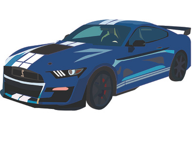 2020 Ford Mustang GT500-520 advertisement graphic design illistrator vector