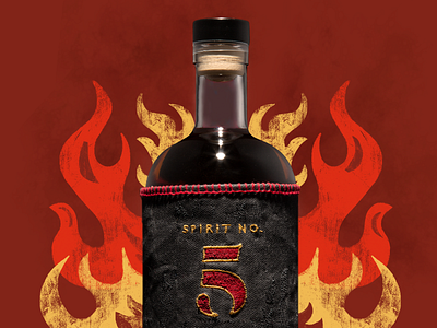 Spirit No. 5 ad agency alcohol packaging canvas dallas embroidery fort worth graphic design hand drawn label design labeldesign liquor liquor branding logodesign marketing packaging social media typography vintage