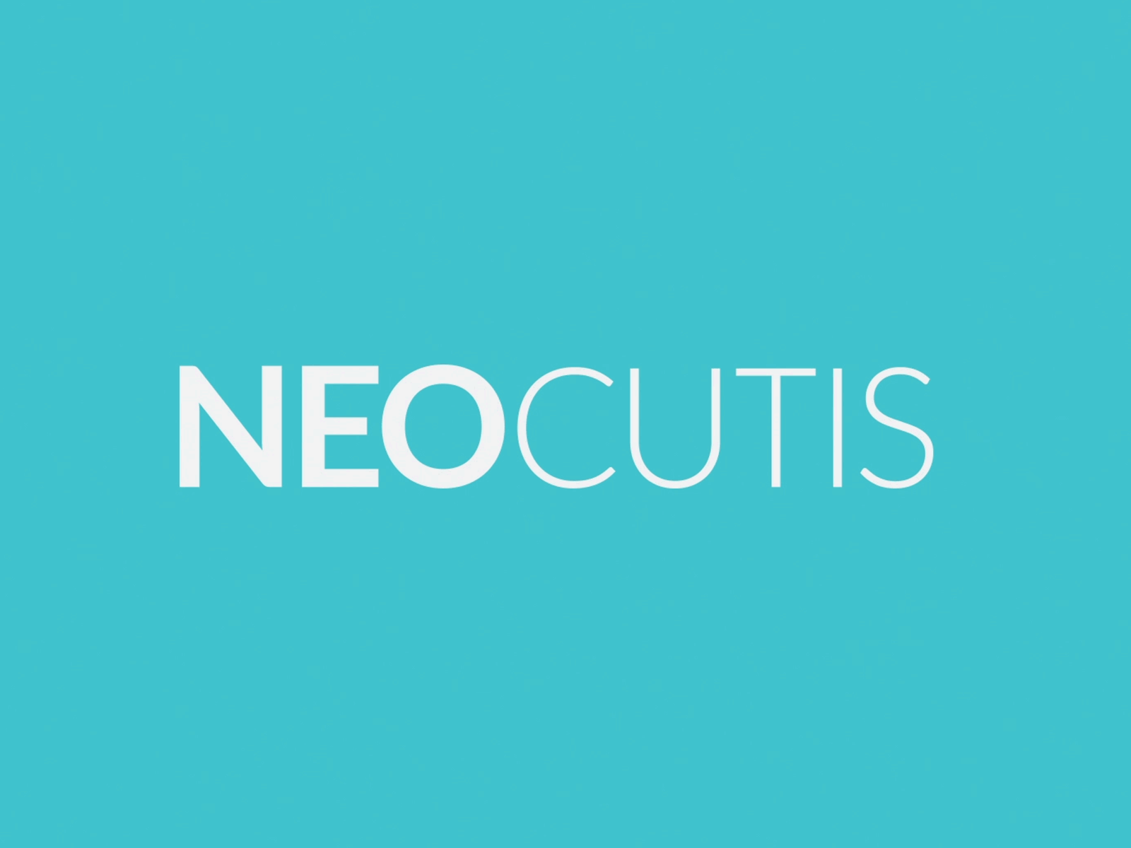 Neocutis final logo animation blue branding geometry logo logo design skincare typography