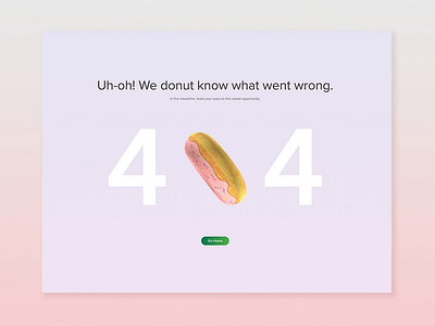 Interactive Donut 3d 3d animation 404 404page animation branding canvas clients color donut donuts illustration interactive pastel pink typography ui web design webgl website