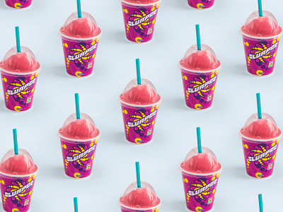 Slurpee brand identity branding design pattern photography website