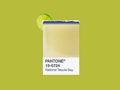 National Tequila Day color design funny graphic design green holiday illustration margarita pantone pantoneoftheday pun typogaphy