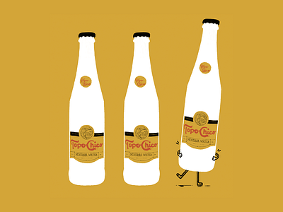 Topo Chico branding brands drinks editorial editorial art illustration illustration art illustration digital playful sketch topo chico typogaphy yellow